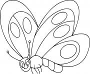 Printable Cute Flying Butterfly coloring pages