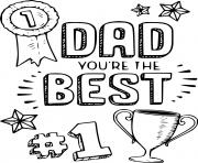 Printable Dad You Are the Best coloring pages