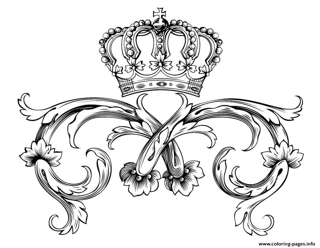 Adult Symbol Royal Crown By Dl1on coloring