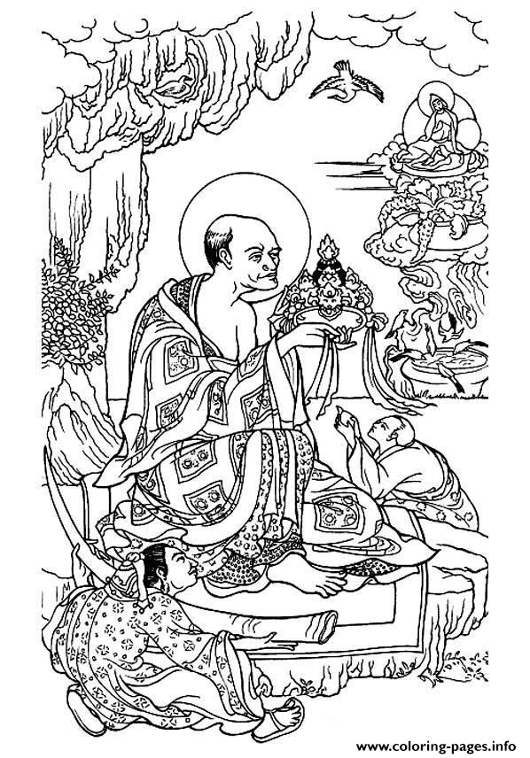 Adult Tibetain Sage coloring