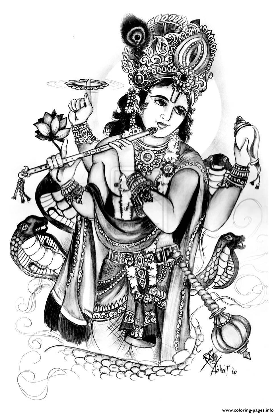 Adult Vishnu coloring