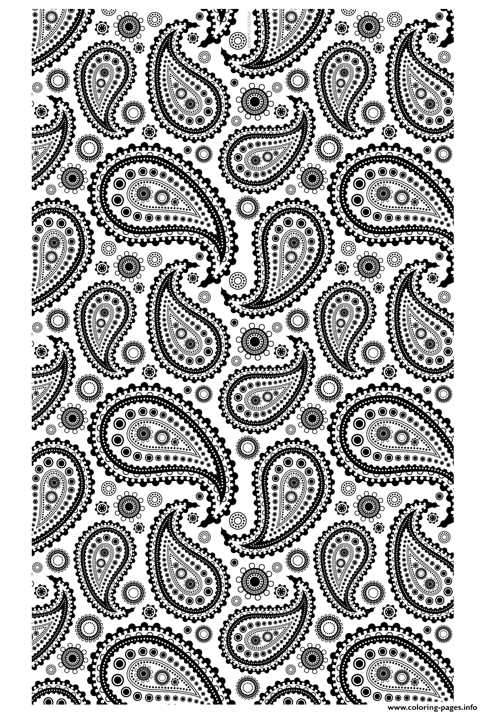 Adult Paisley coloring