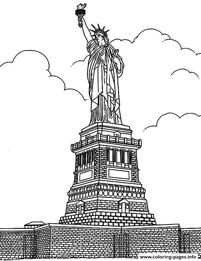 Adult New York Statue Liberte coloring