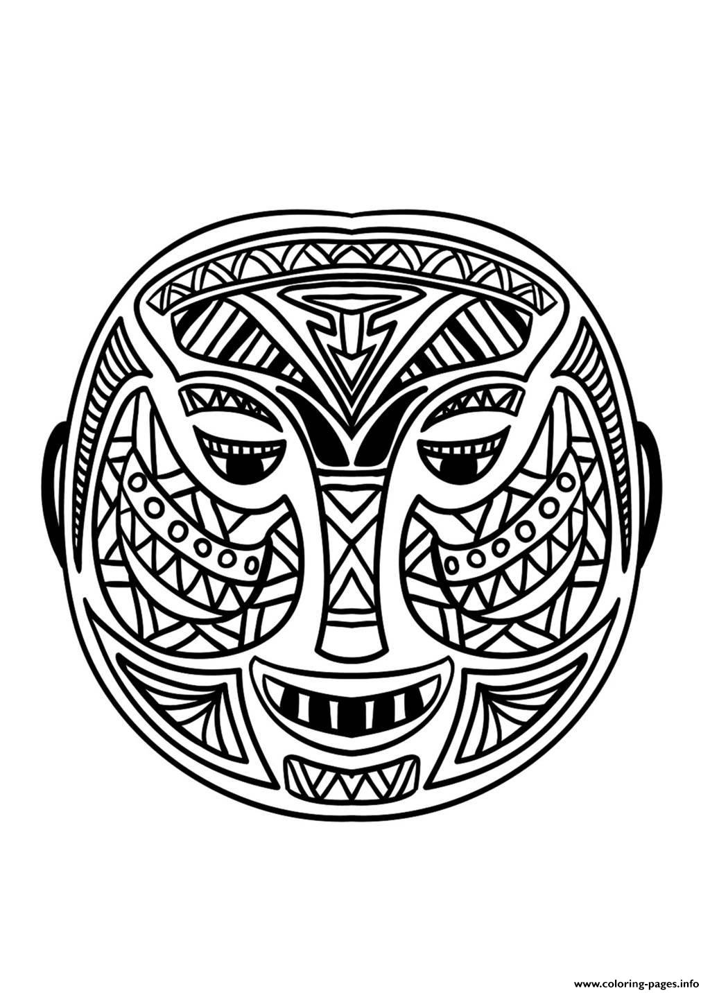 Adult African Mask 5 coloring