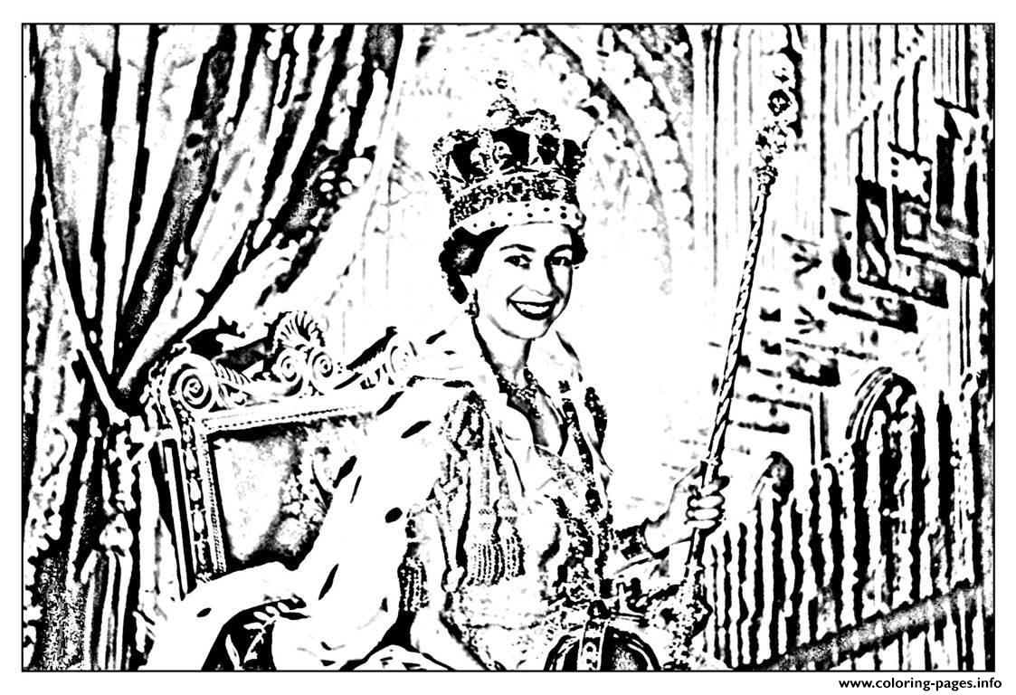 Adult Elisabeth Ii Coronation 1953 coloring