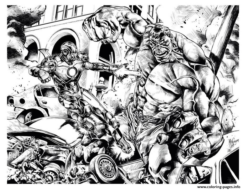 Adult Comics Ironman Hulk Mattjamescomicarts coloring