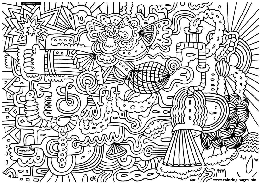 Adult Odd And Indescribable Coloring Pages Printable