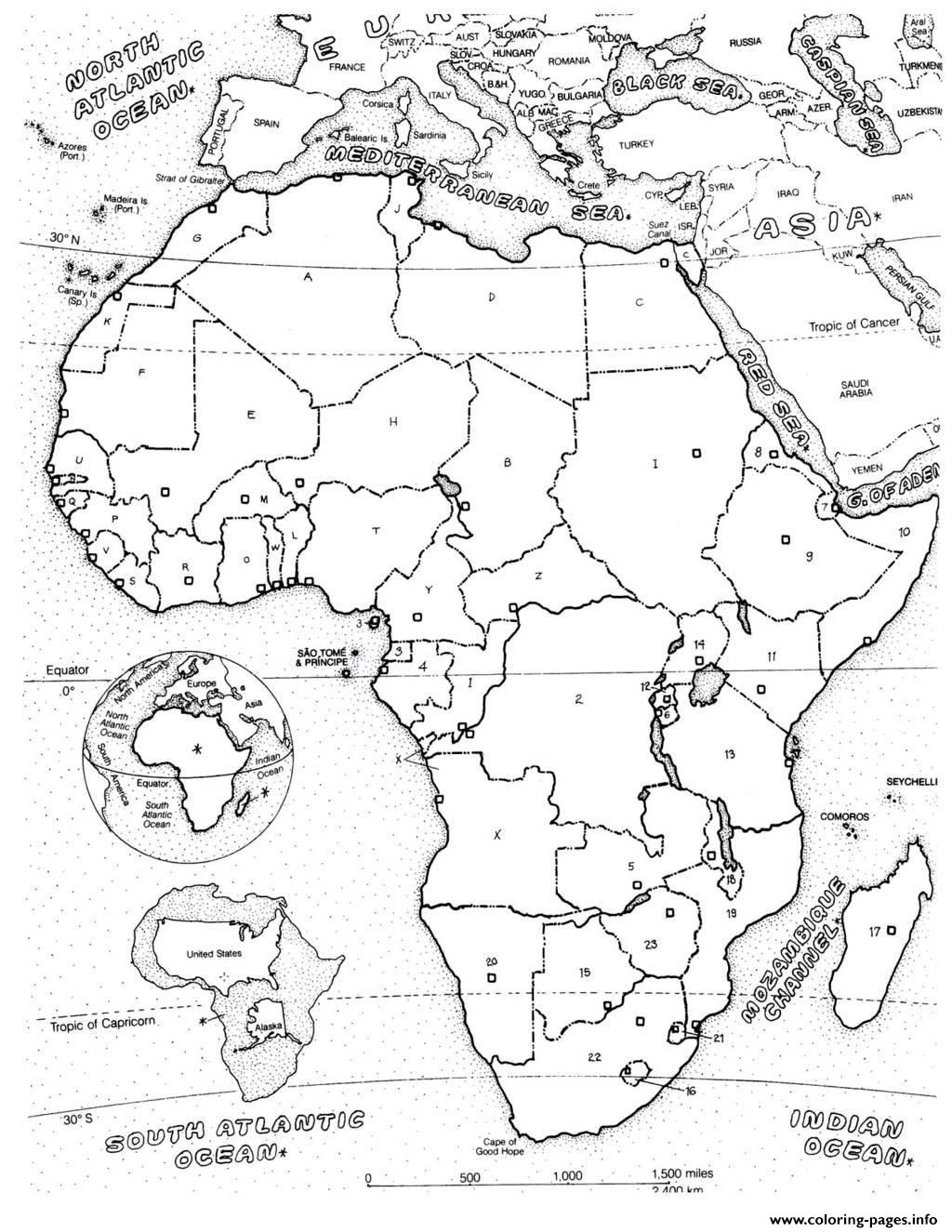 Adult Africa Map coloring