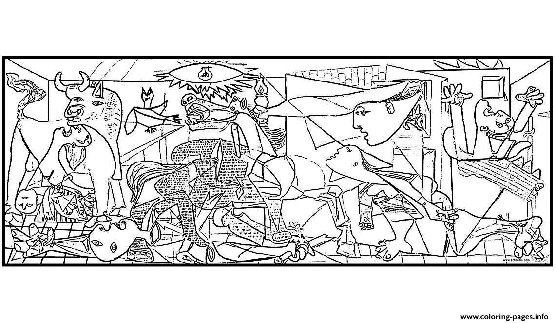 Adult Picaso Guernica coloring