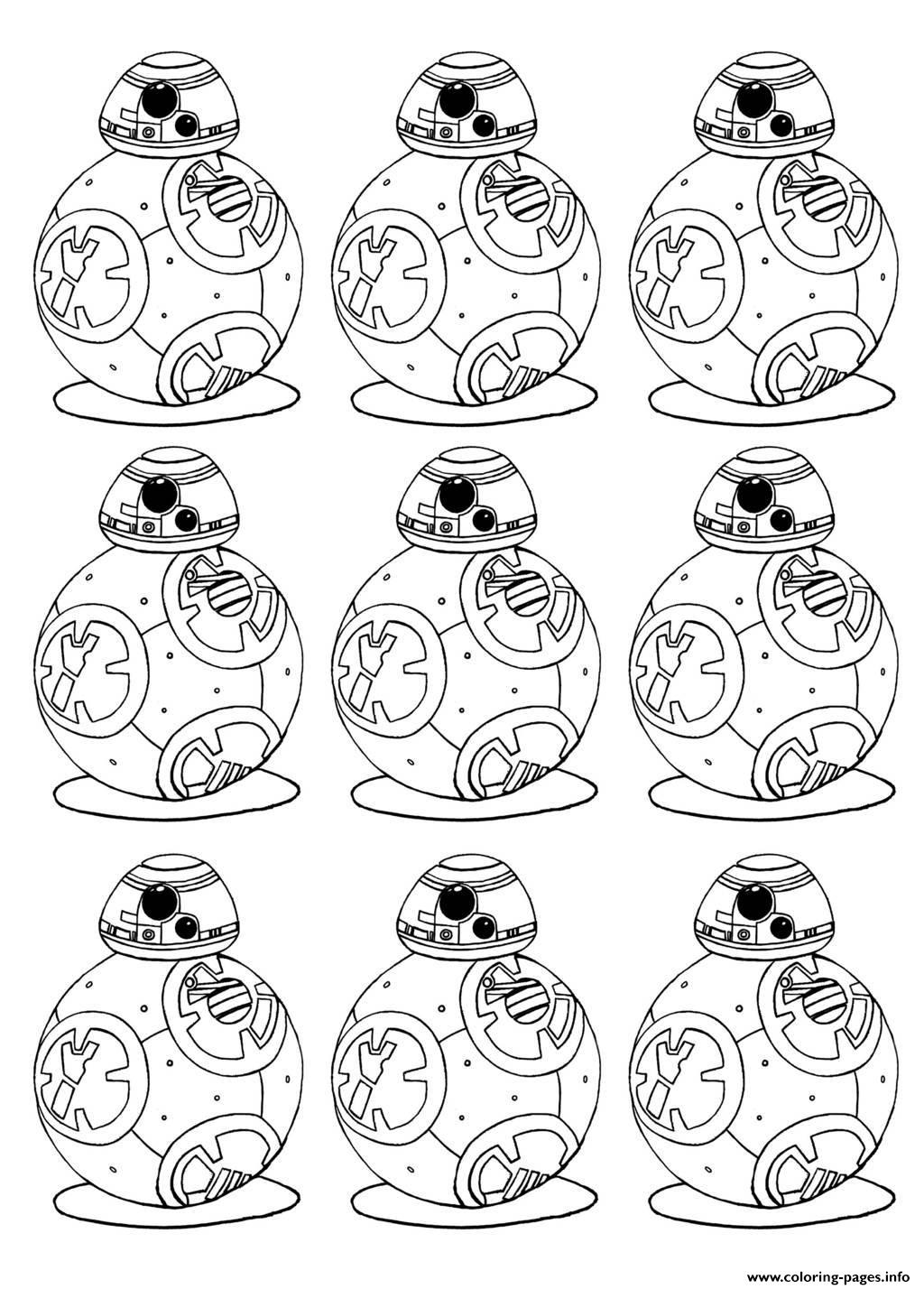 Adult Bb 8 Star Wars 7 The Force Awakens Bb8 Robot coloring