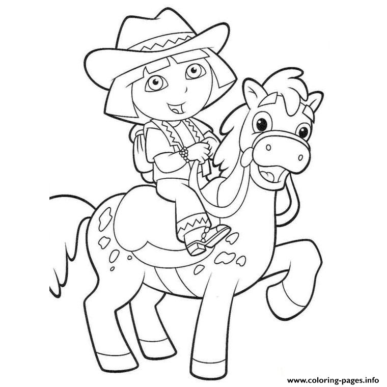 Dora Horse coloring