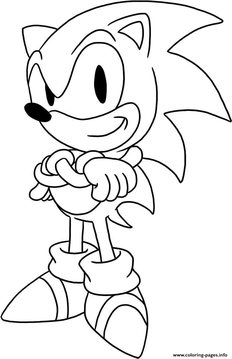 sonic coloring easy printable