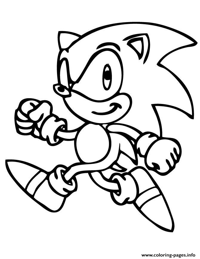 Sonic Is Running Coloring Pages Printable