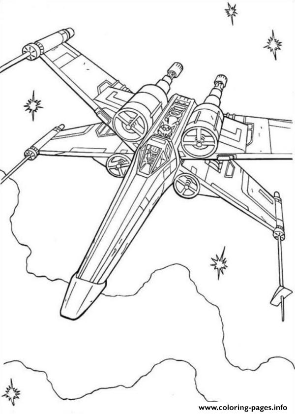 Superbe Coloriage Star Wars X Wing Fighter Je Alphabet Couteaux ...