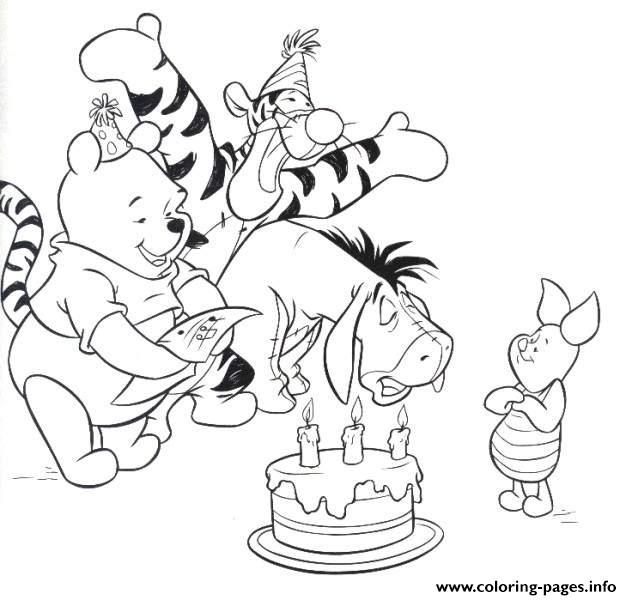 winnie the pooh happy birthday disney9dbd coloring pages