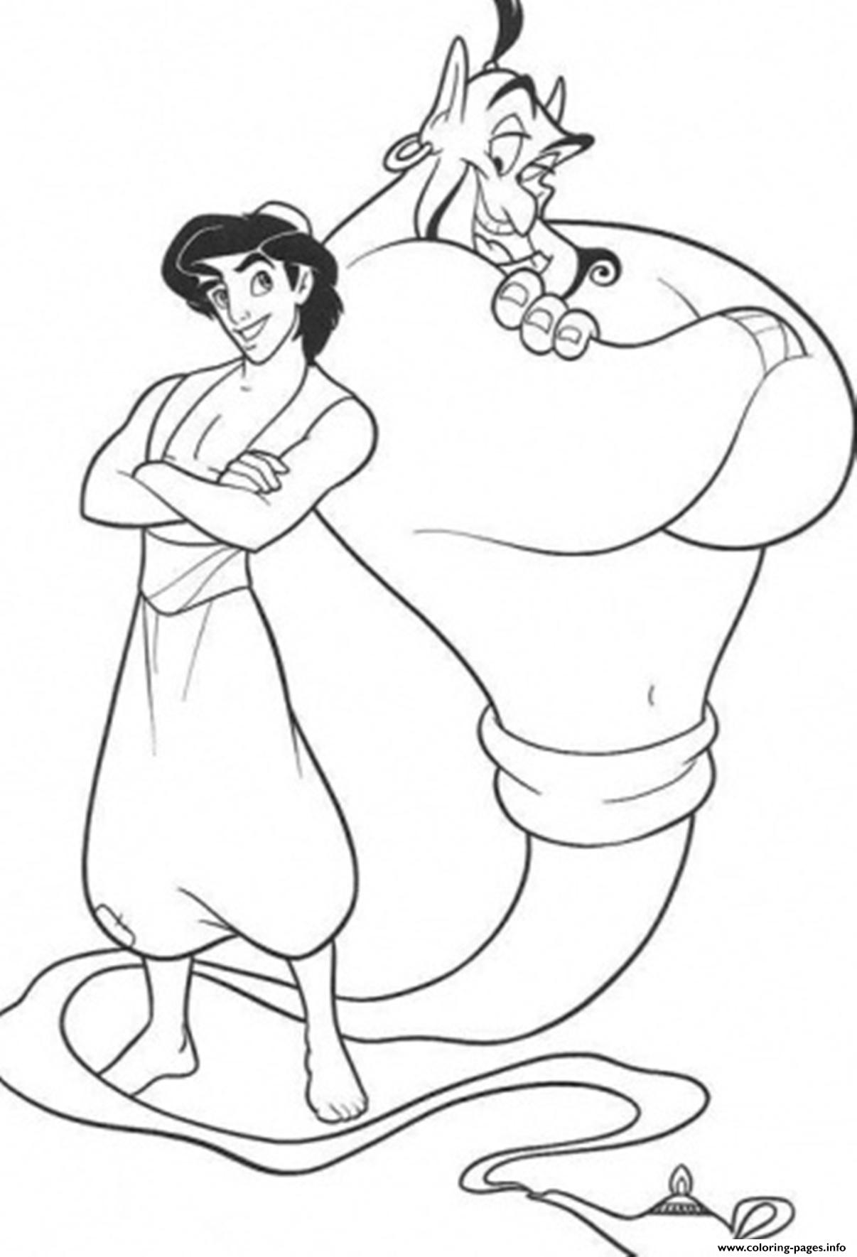 Genie And Aladdin  Free Disneyb42f coloring