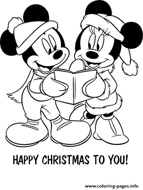 Mickey And Minnie Disney  Of Christmas15cb coloring