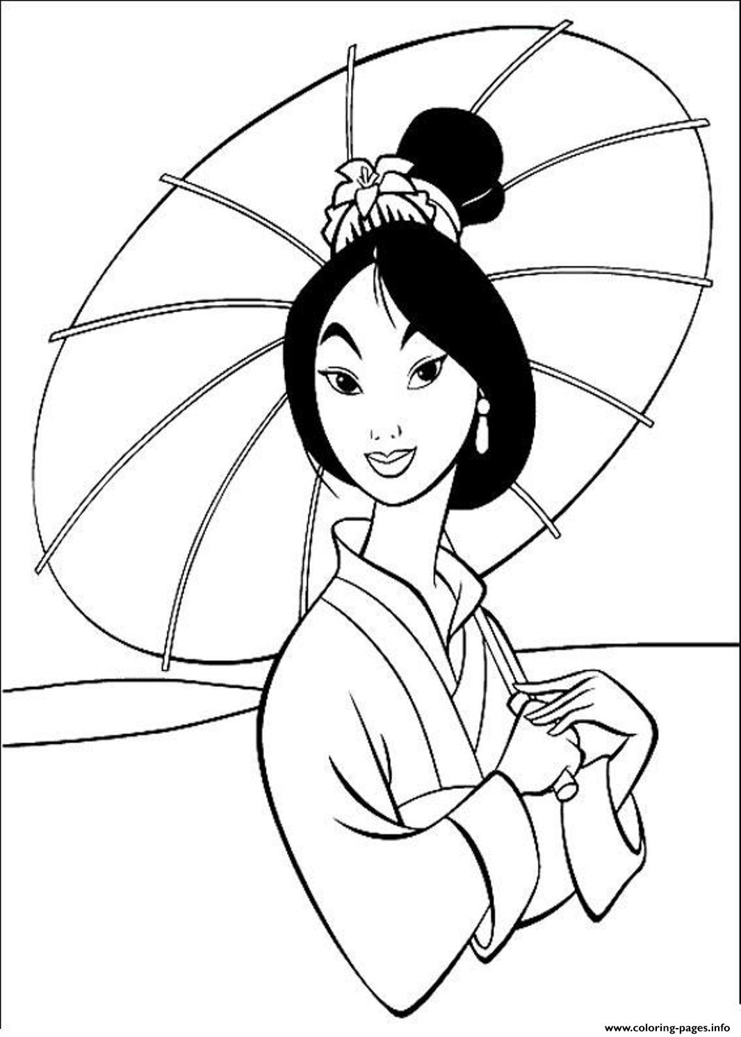 Mulan  Disney Cartoon3e48 coloring
