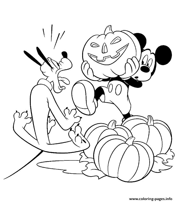 Mickey And Pluto Printable Disney Halloween  For Kids104c coloring