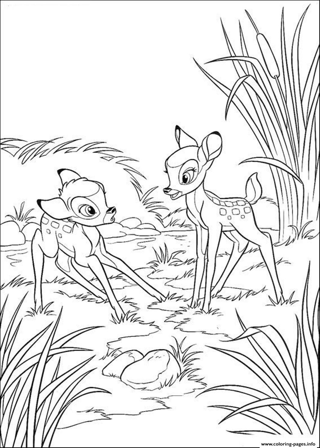 cartoon disney bambi cabf coloring pages printable
