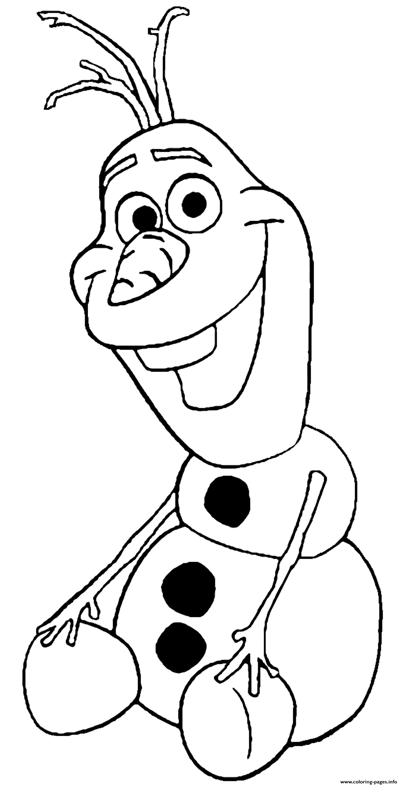 Olaf Friendliest Snowman In Arendelle Coloring Pages Printable