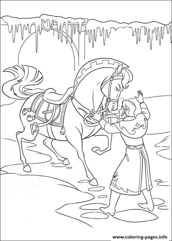 Arendelle In Front Of Her Furious Horse coloring