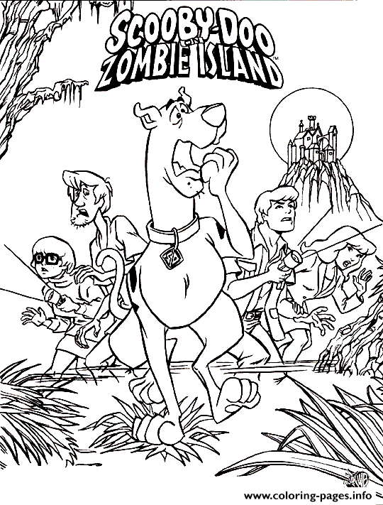 Scooby In Zombi Land Scooby Doo D173 coloring