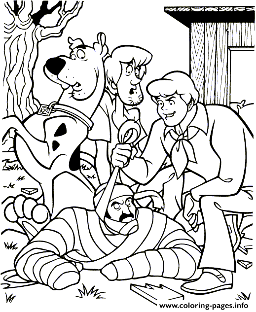 Fred Got A Mummy Scooby Doo Ceed coloring