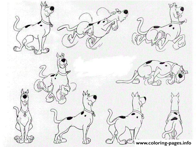 All Scooby Doo Poses F6ee Coloring Pages Printable