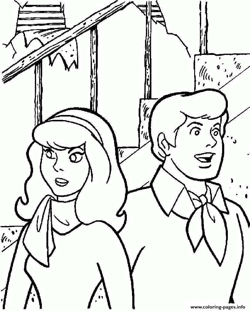 Fred And Daphne Being Careful Scooby Doo 0d14 coloring