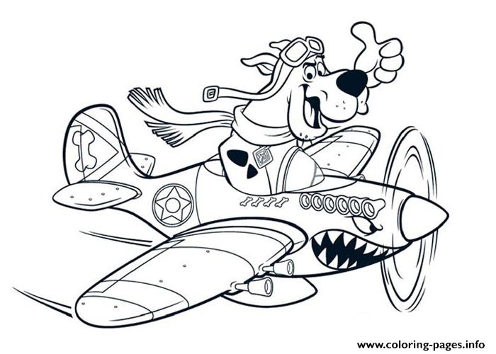 Scooby As A Pilot Scooby Doo 8161 coloring