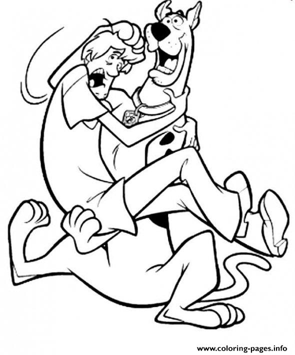 Scooby Picking Up Shaggy 0204 coloring