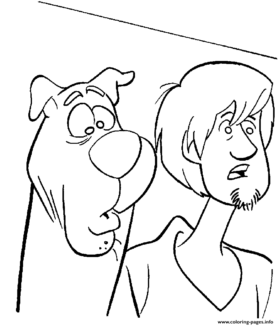 Shaggy And Scooby Are Shocked Scooby Doo 47ab coloring
