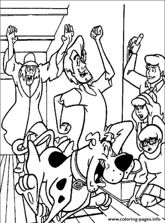 A Zombie Chasing Them All Scooby Doo 28dd coloring