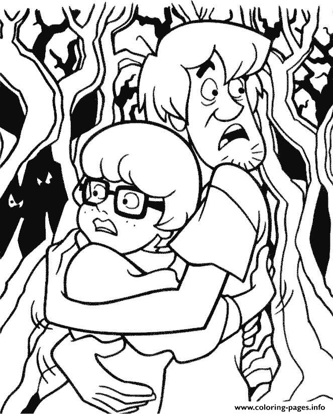Shaggy And Velma Scared Scooby Doo Ccc6 coloring