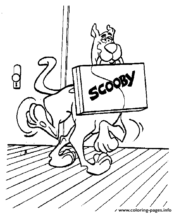 Scooby Bringing A Bag Scooby Doo A744 coloring