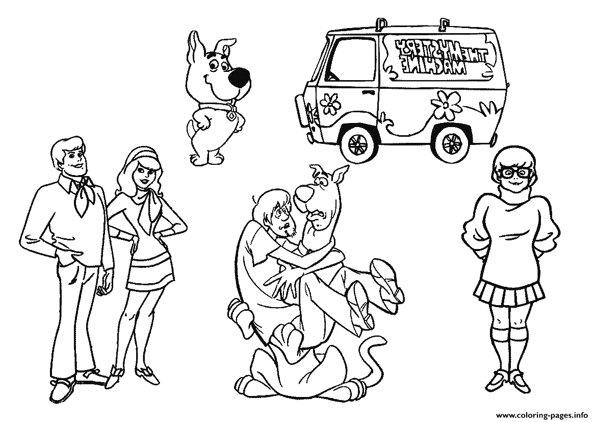 All Characters In Scooby Doo 58a3 coloring
