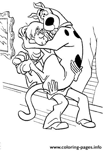 Shaggy Hugging Scooby Scooby Doo S2532 coloring