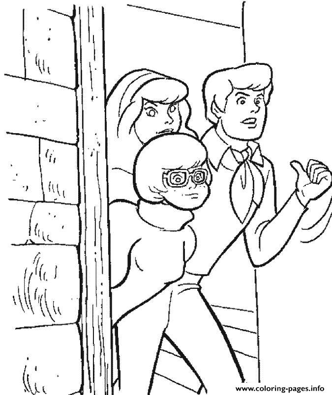 Fred Velma And Daphne Hiding Scooby Doo 8d66 coloring