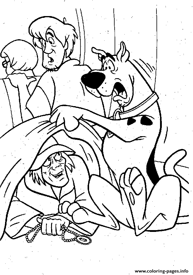 Scooby And Zombie Under The Blanket Scooby Doo Ec3d coloring