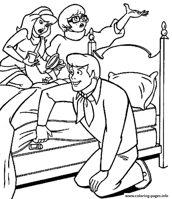 Fred Found Something Undet The Bed Scooby Doo 538b coloring