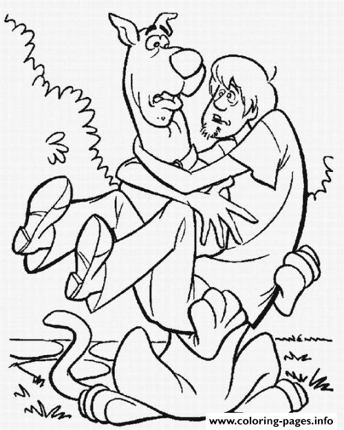 Shaggy Hugging Scooby Doo E462 coloring