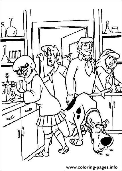 All Characters In Lab Scooby Doo B136 coloring
