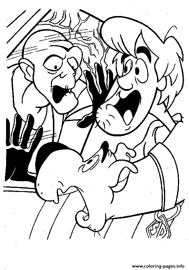 A Zombie In The Window Scooby Doo 6090 coloring
