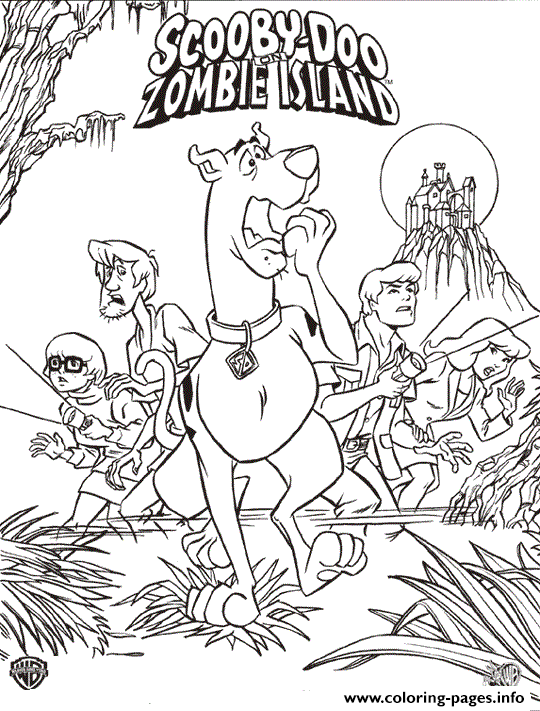 Scooby Dooo On Zombie Land Scooby Doo 1026 coloring
