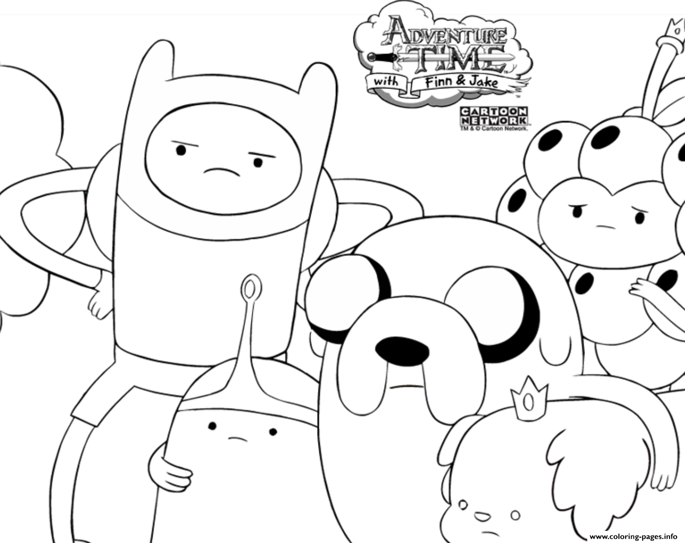 Adventure Time S Finn01fb Coloring page Printable