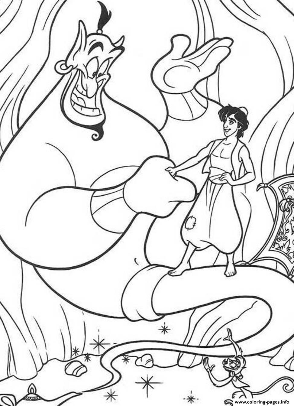 Genie Aladdin S Cartoon Picsfbea coloring
