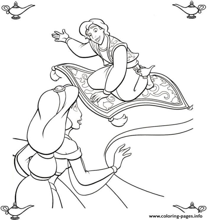 Aladdin Offers A Ride Disney Coloring Pages259a coloring