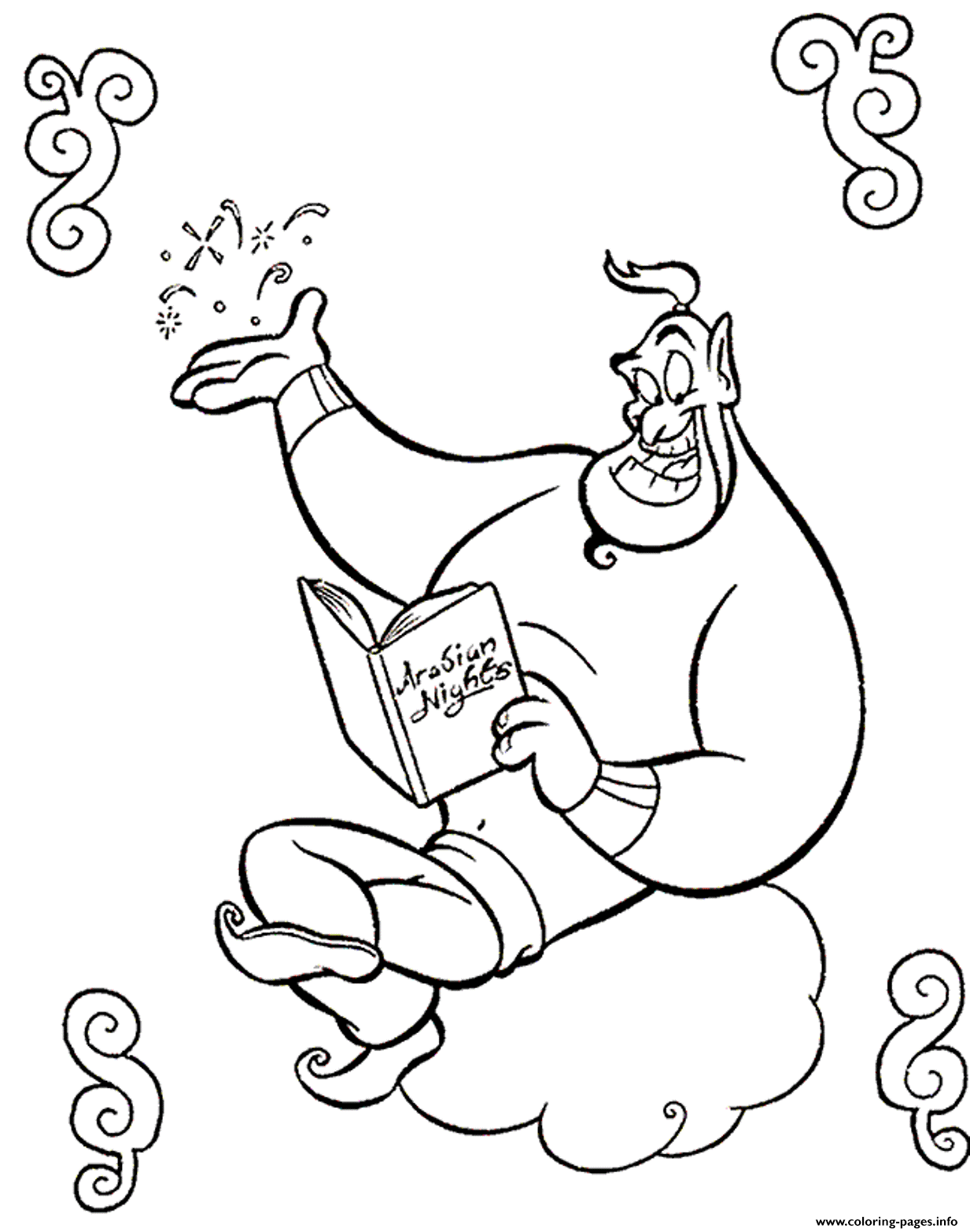 Aladdin S Cartoon Genie5f17 coloring