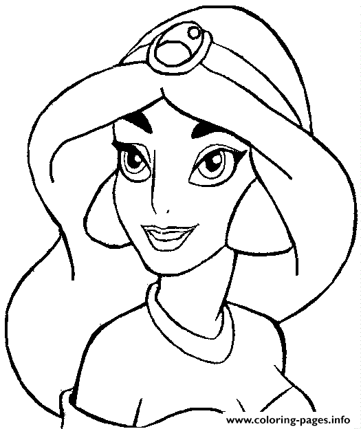 free jasmine disney princess ss064d coloring page printable